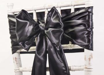 Satin Sash   Black