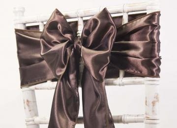 Satin Sash   Chocolate