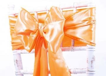 Satin Sash   Neon Orange