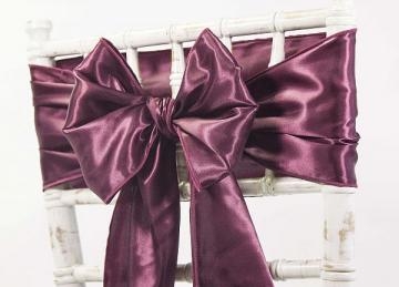 Satin Sash   Burgundy