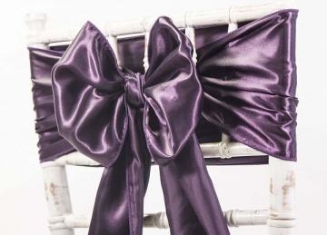 Satin Sash   Plum