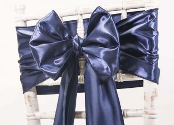 Satin Sash   Navy