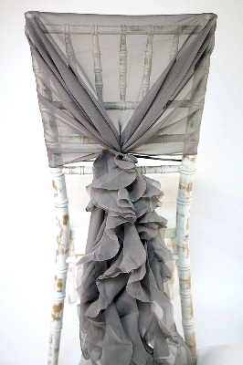 Chiffon Hood with Ruffles   Platinum