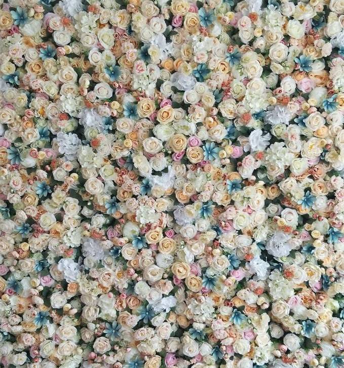 Blue, Cream, Peach Flower Wall buy online or call 01322 920 478