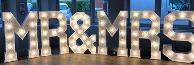 4ft Mr & Mrs Illuminating Letters