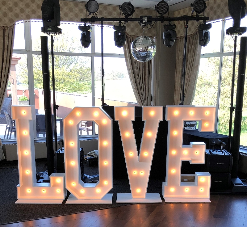 Illuminating 4ft LOVE Letters