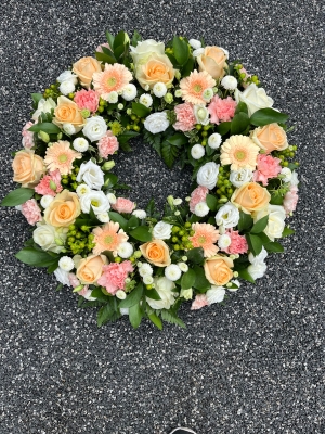 Peach and Cream Wreath