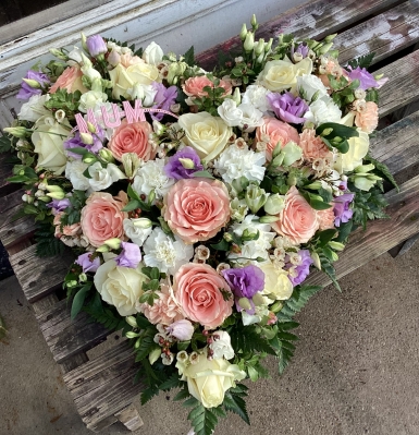 Peaches and cream heart