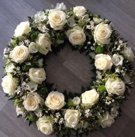 White Rose Wreath