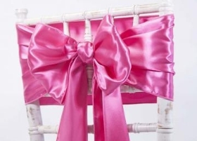 Satin Sash   Hot Pink