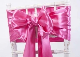 Satin Sash   Hot Pink