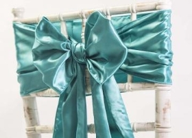 Satin Sash   Teal