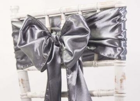 Satin Sash   Pewter