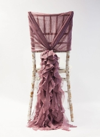 Chiffon Hood with Ruffles   Mauve