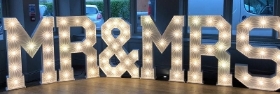 4ft Mr & Mrs Illuminating Letters