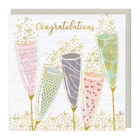 Colourful Cocktails Congratulations Card