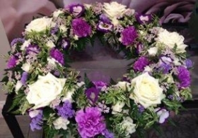 Mauve and Cream Wreath