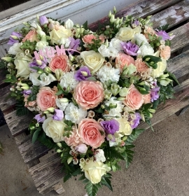 Peaches and cream heart