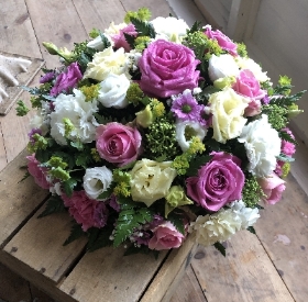 Pink Rose and Cream Lizzie Posy