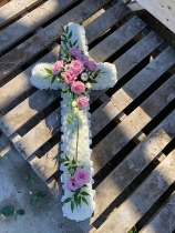 Pink Rose Cross