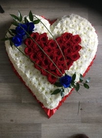 Red, White and Blue Heart