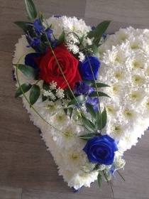 Red and Blue Rose Based Heart