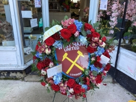 West Ham wreath with stand