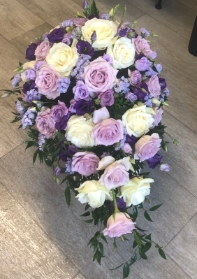 White and Mauve Rose Single Ended